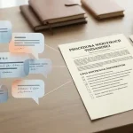 Ilustracja dymków opinii użytkowników obok dokumentu weryfikacyjnego